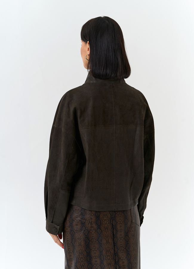 Женская двухсторонняя куртка из натуральной кожи модель № 32538 в рассрочку