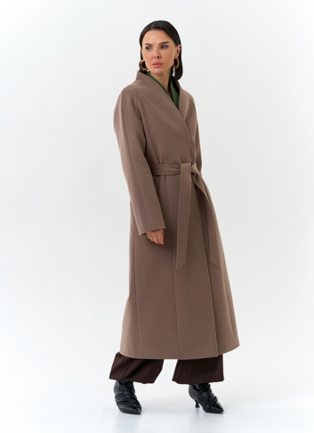 Женское пальто с поясом