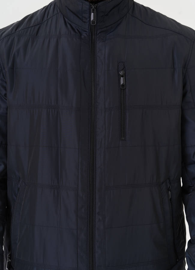 Мужская демисезонная куртка синего цвета модель № 26809 в рассрочку