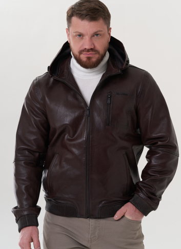 Куртка с капюшоном из натуральной кожи Куртка с капюшоном из натуральной кожи