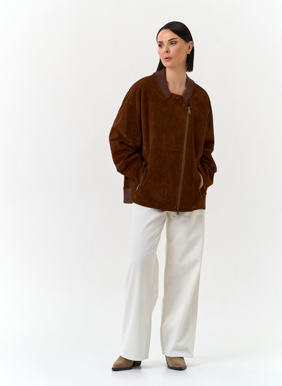 Женская куртка из натуральной замши 