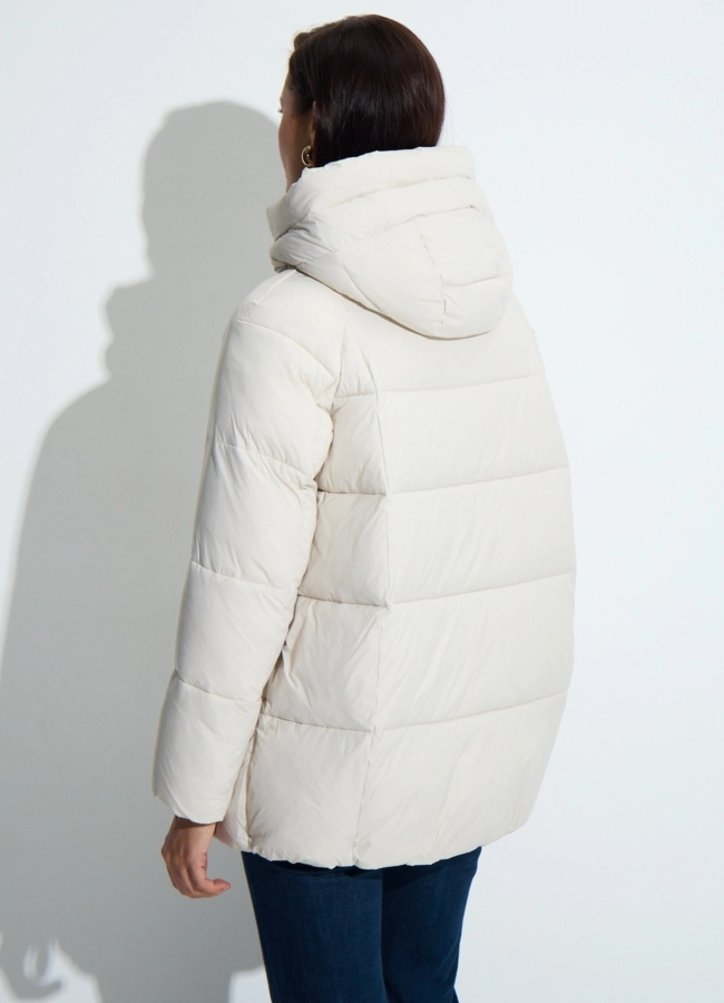 фото Женский пуховик с капюшоном модель № 33751 фото