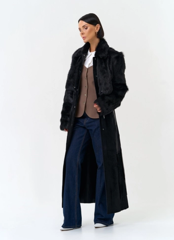 Женская натуральная дубленка трансформер