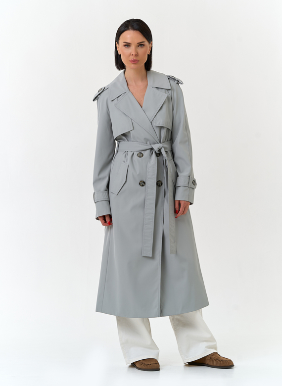 Женский плащ с поясом