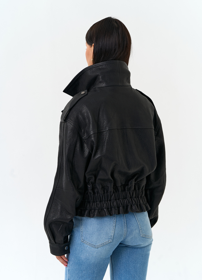 фото Женская куртка из натуральной кожи модель № 33170