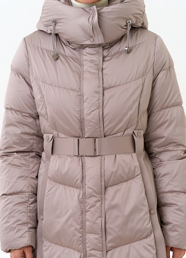 Женский пуховик с капюшоном модель № 34278 универмаг малина фото