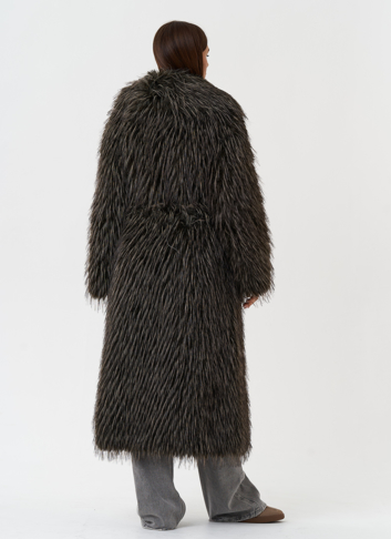 Шуба из эко меха под лису