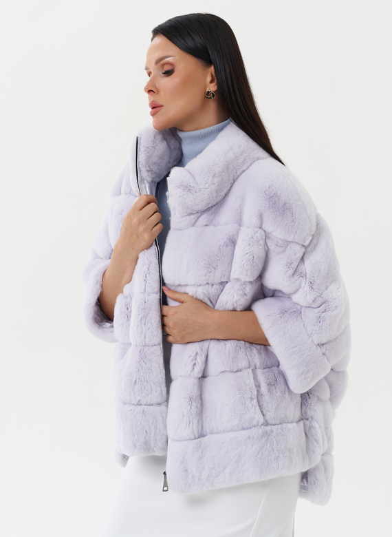 Короткая шуба из меха кролика