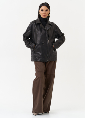 Женская косуха оверсайз черного цвета