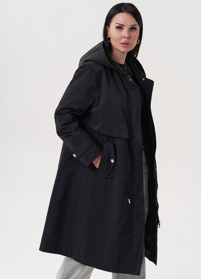 Женский плащ с капюшоном модель № 27209 в рассрочку