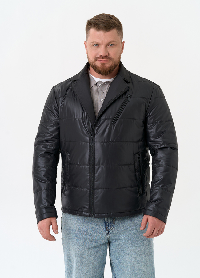 Мужская куртка черного цвета модель № 32544 в рассрочку