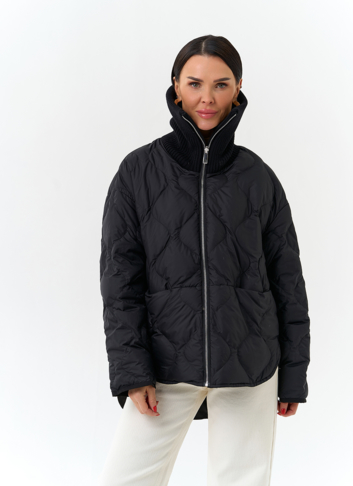 Женская двухсторонняя куртка с высоким воротником Женская двухсторонняя куртка с высоким воротником