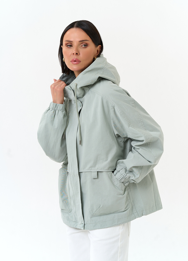 Женская ветровка с капюшоном модель № 33119 универмаг малина