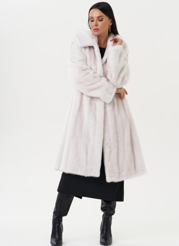 Шуба из меха норки в роспуск