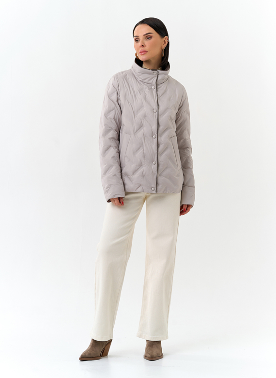 Женская куртка с воротником стойкой