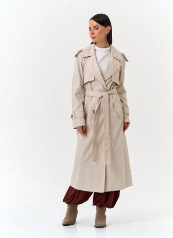 Женский плащ с поясом 