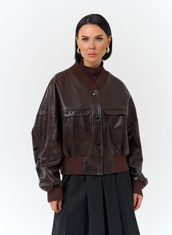 Женская куртка из натуральной кожи