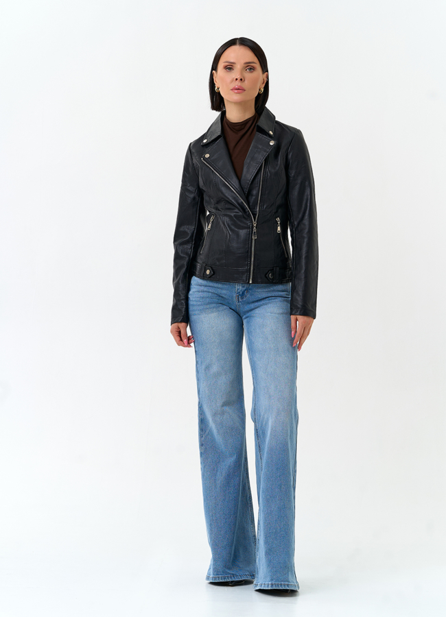 Женская куртка косуха из эко кожи модель № 33157 в кредит