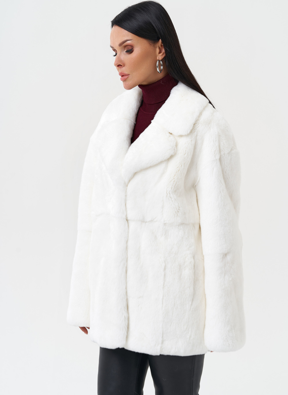 Шуба из меха кролика