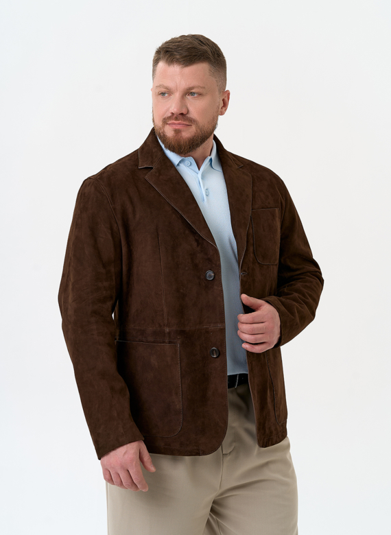 Мужской пиджак из натуральной замши