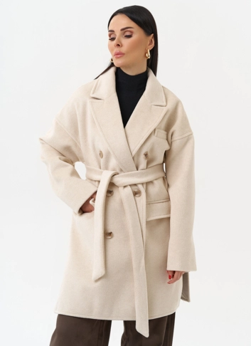 Двубортное женское пальто