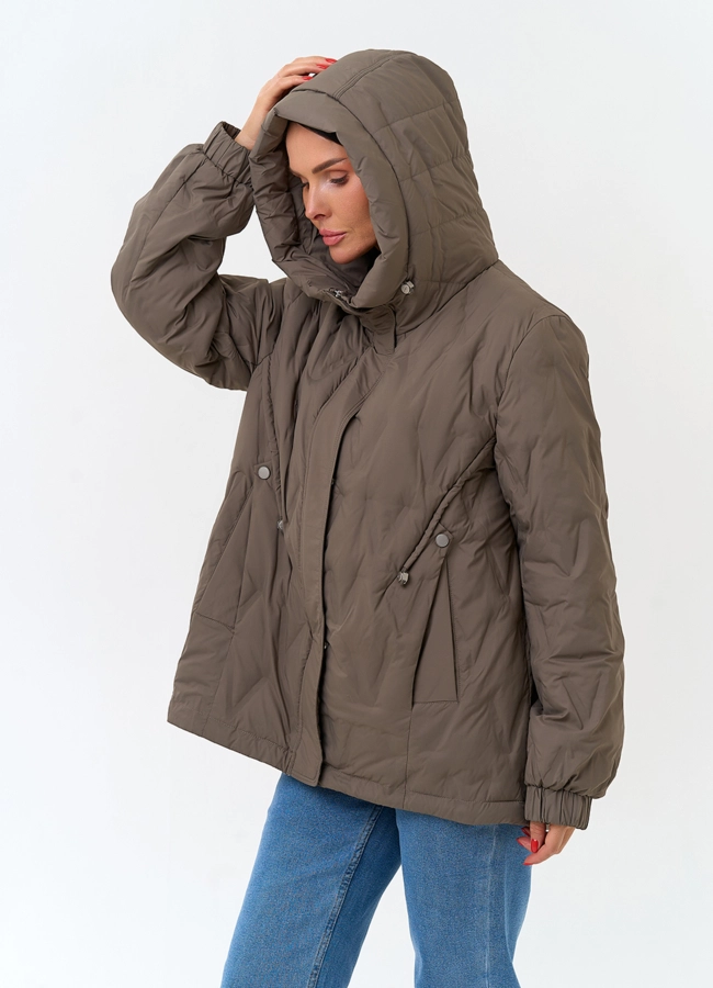 Женская куртка с капюшоном модель № 33843 универмаг малина