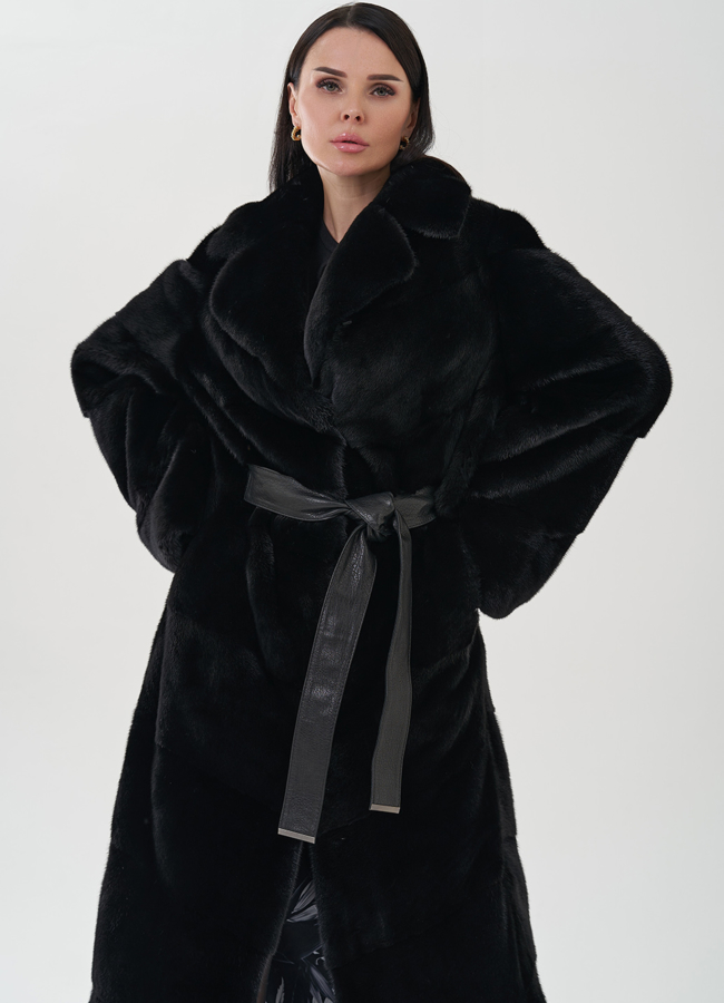 фото Шуба из аукционного меха норки модель № 81370